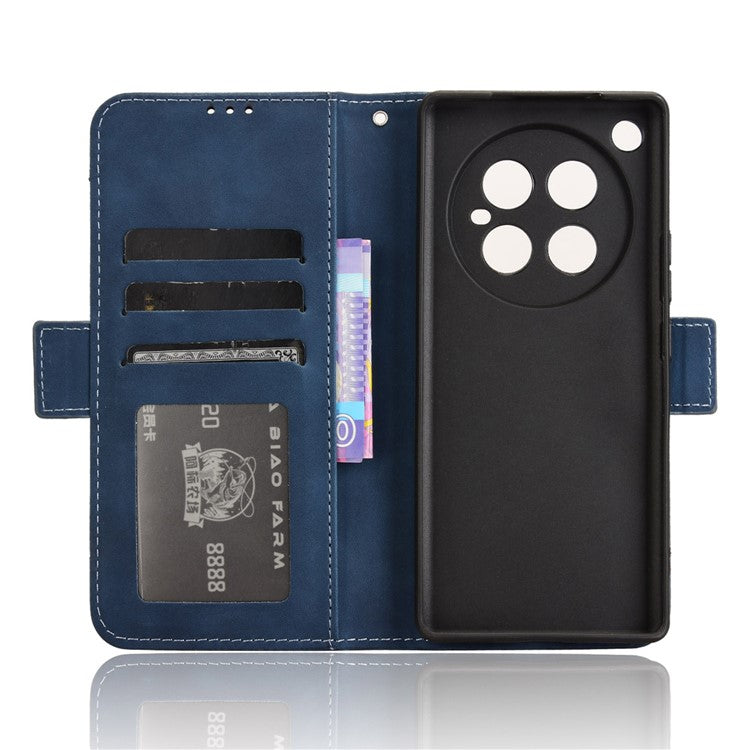 For Infinix Zero 40 4G X6860 Leather Case Phone Wallet Cover with Multiple Card Slots - Blue