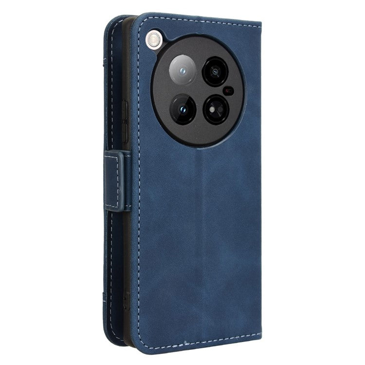 For Infinix Zero 40 4G X6860 Leather Case Phone Wallet Cover with Multiple Card Slots - Blue