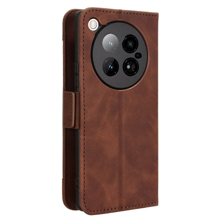 For Infinix Zero 40 4G X6860 Leather Case Phone Wallet Cover with Multiple Card Slots - Brown