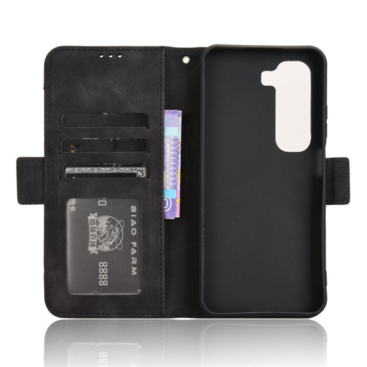For Infinix Hot 50 5G X6720 Leather Case Phone Wallet Cover with Multiple Card Slots - Black