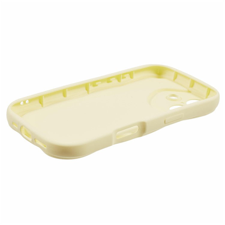 For iPhone 16 Case Candy Color Phone Shell Rubberized TPU Cover - Yellow