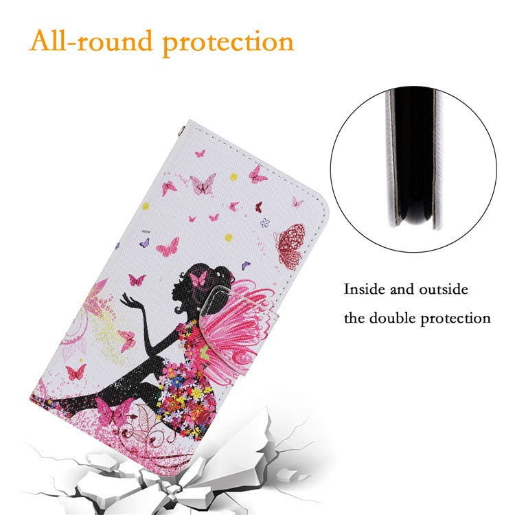 For Xiaomi Poco C75 4G / Redmi 14R 5G / 14C 4G Case Pattern Printing Protective Leather Folio Phone Cover - Dancer