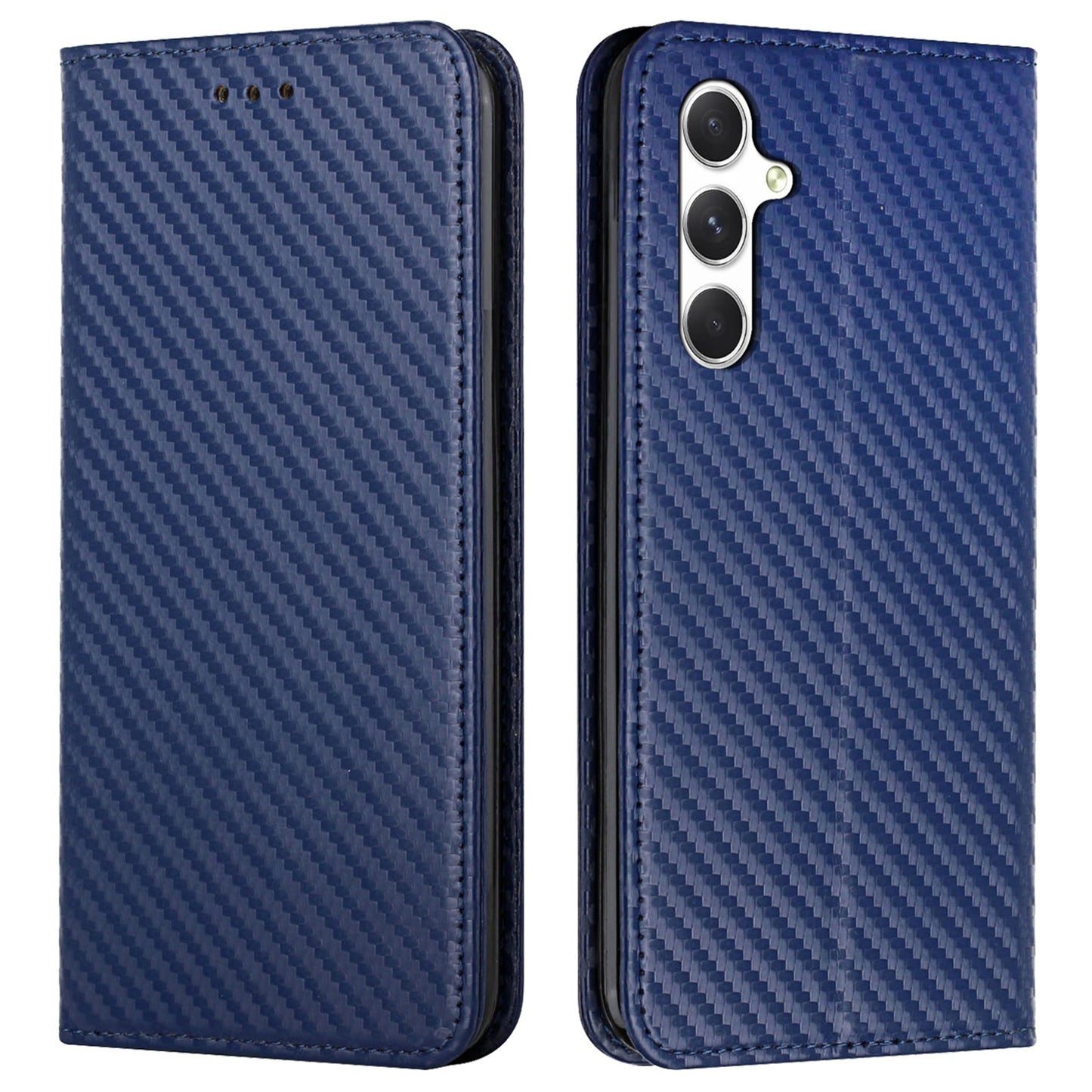 For Samsung Galaxy A16 5G / A16 4G Case Leather Flip Phone Cover Stand Strong Magnetic Closure - Blue