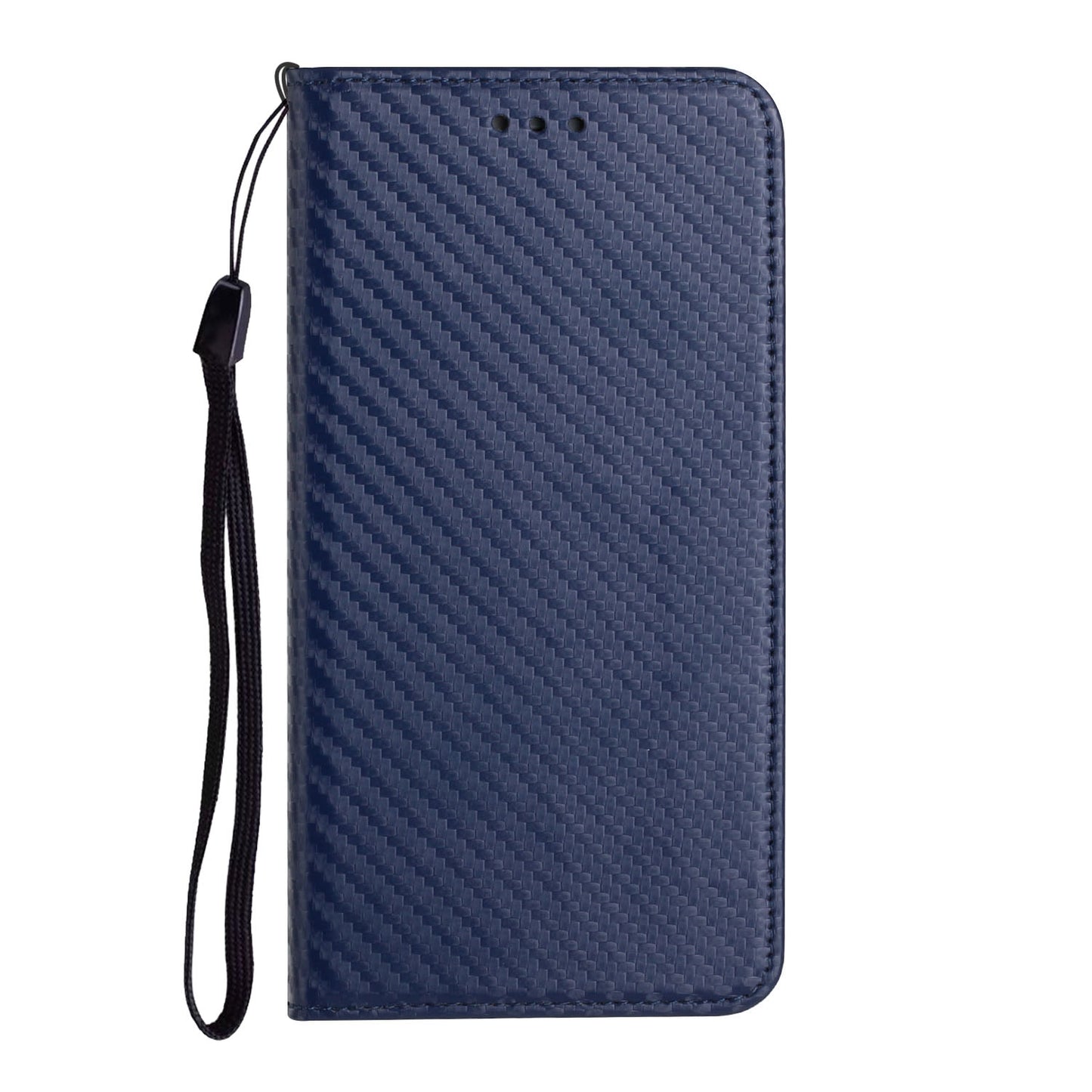 For Samsung Galaxy A06 Case Leather Flip Phone Cover Stand Strong Magnetic Closure - Blue