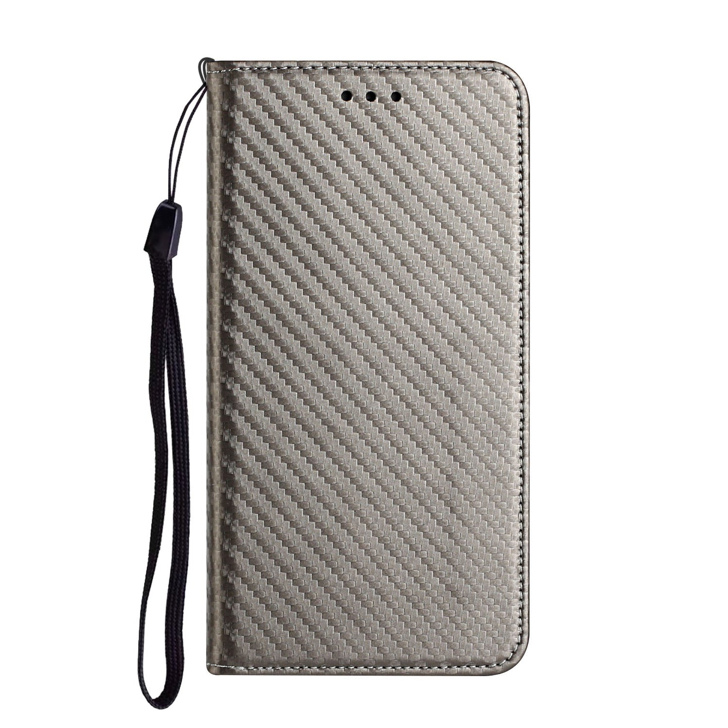 For Samsung Galaxy A06 Case Leather Flip Phone Cover Stand Strong Magnetic Closure - Grey