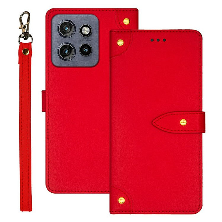 IDEWEI For Motorola Edge 50 Neo 5G / Moto S50 5G / Thinkphone 25 5G Stand Case PU Leather Phone Cover with Card Slots - Red