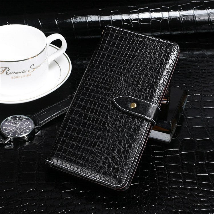 IDEWEI For Google Pixel 9 Pro XL Case Crocodile Texture PU Leather Flip Phone Cover - Black
