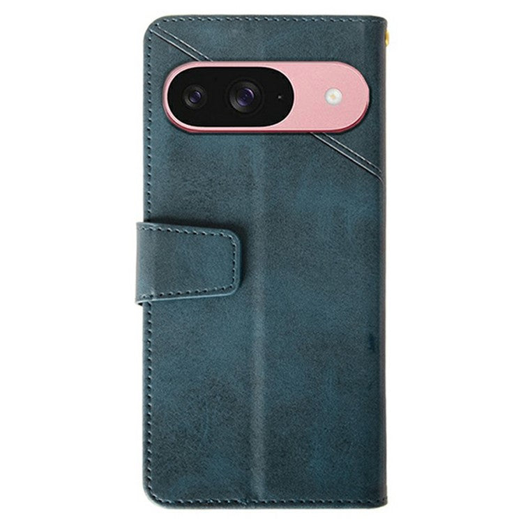 IDEWEI For Google Pixel 9 / 9 Pro Wallet Phone Case Calf Texture Stand Leather Cover - Blue