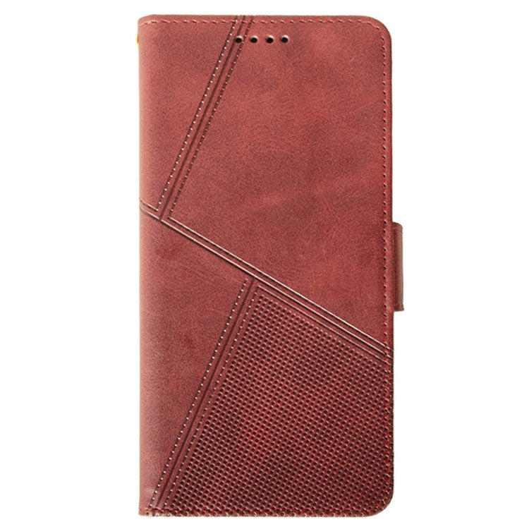 IDEWEI For iPhone 16 Case Leather Wallet Phone Cover Stand Calf Texture - Red