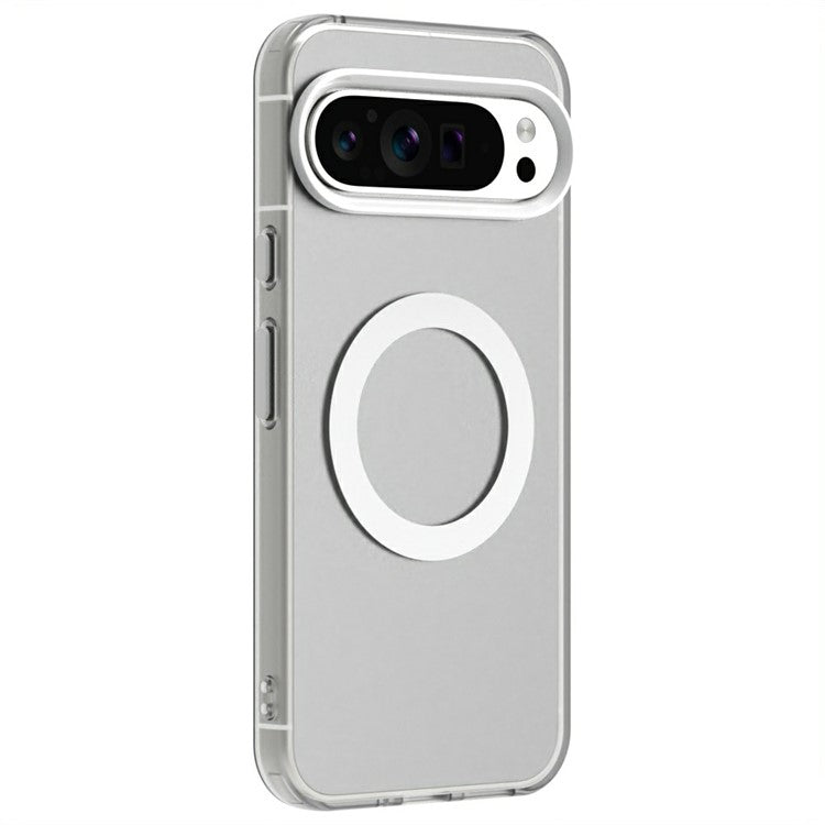 Candy Series For Google Pixel 9 / 9 Pro Case Compatible with MagSafe PC+TPU+PET Anti-Drop Phone Cover - White