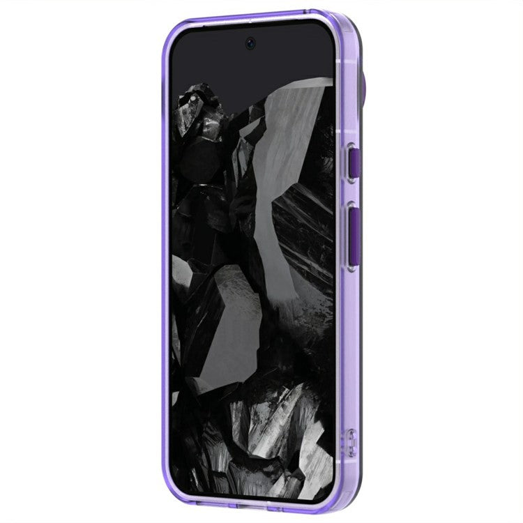 Candy Series For Google Pixel 9 / 9 Pro Case Compatible with MagSafe PC+TPU+PET Anti-Drop Phone Cover - Purple