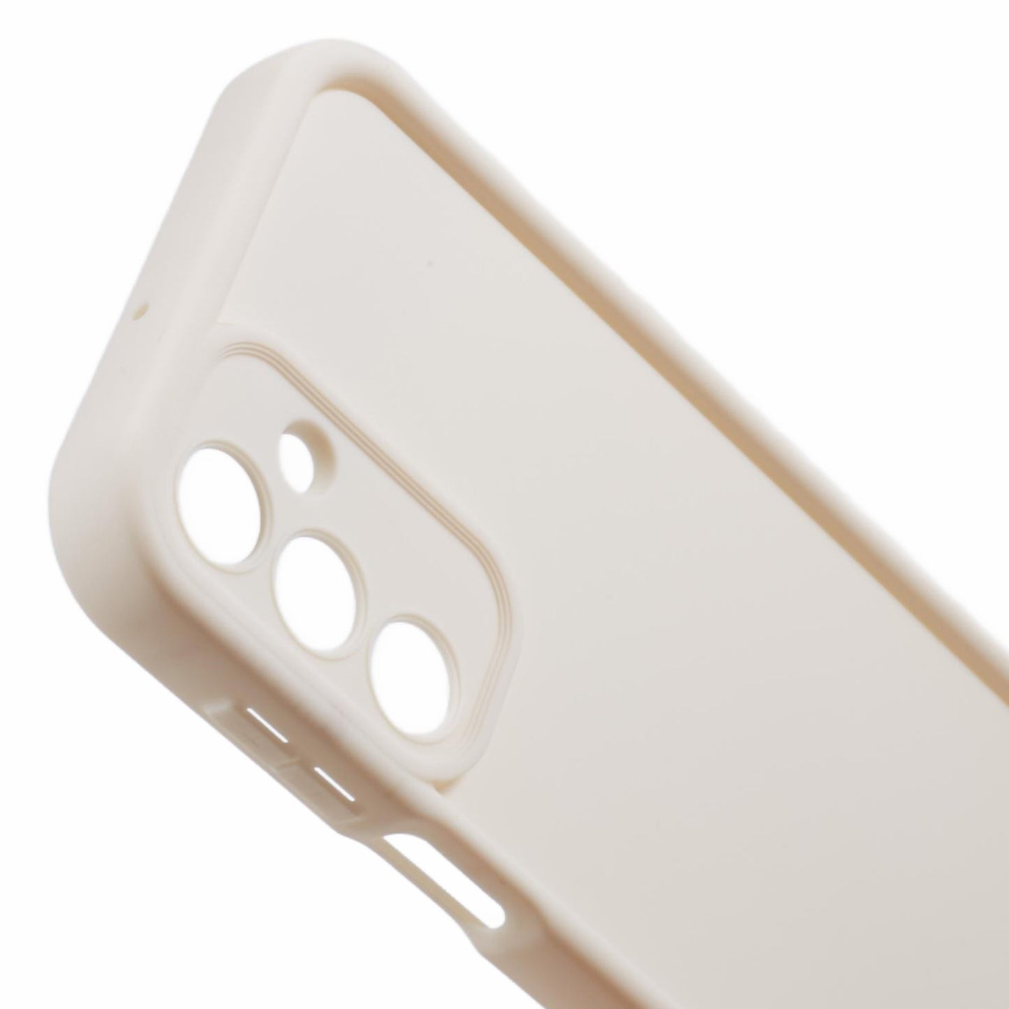 For Samsung Galaxy A16 5G / A16 4G Case Grooved Design TPU Anti-Slip Phone Cover - Beige