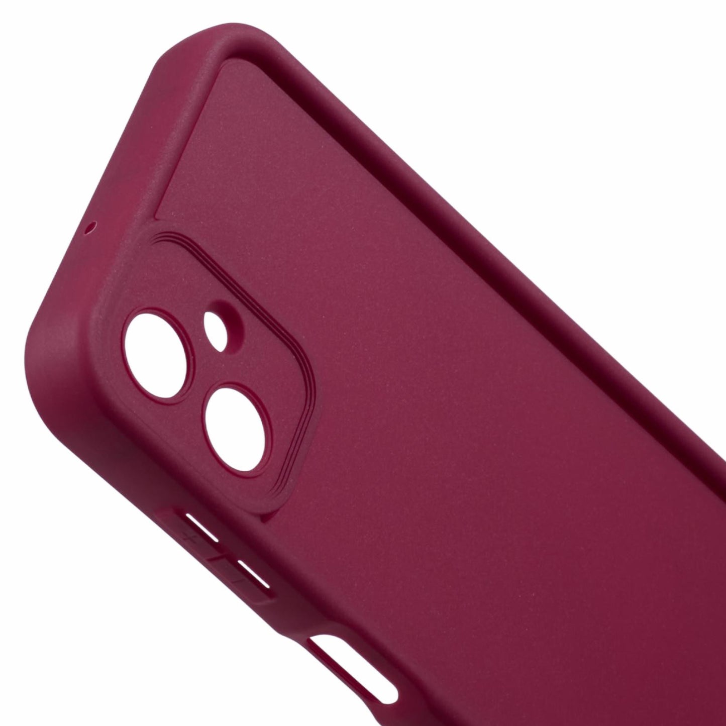 For Samsung Galaxy A06 Case Grooved Design TPU Anti-Slip Phone Cover - Red