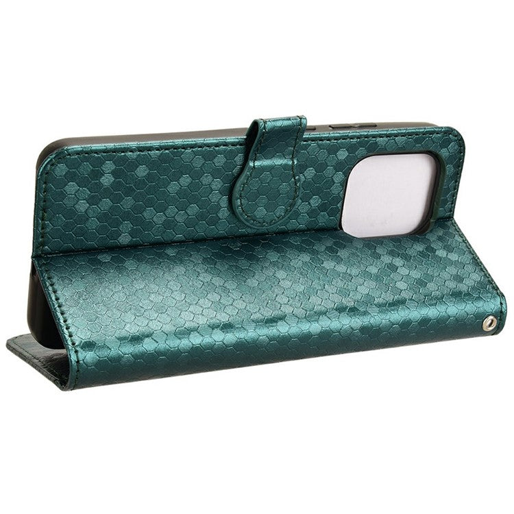 For Motorola Edge 50 Neo 5G / Moto S50 5G / Thinkphone 25 5G Wallet Case Dot Pattern Imprint PU Leather Phone Cover - Green