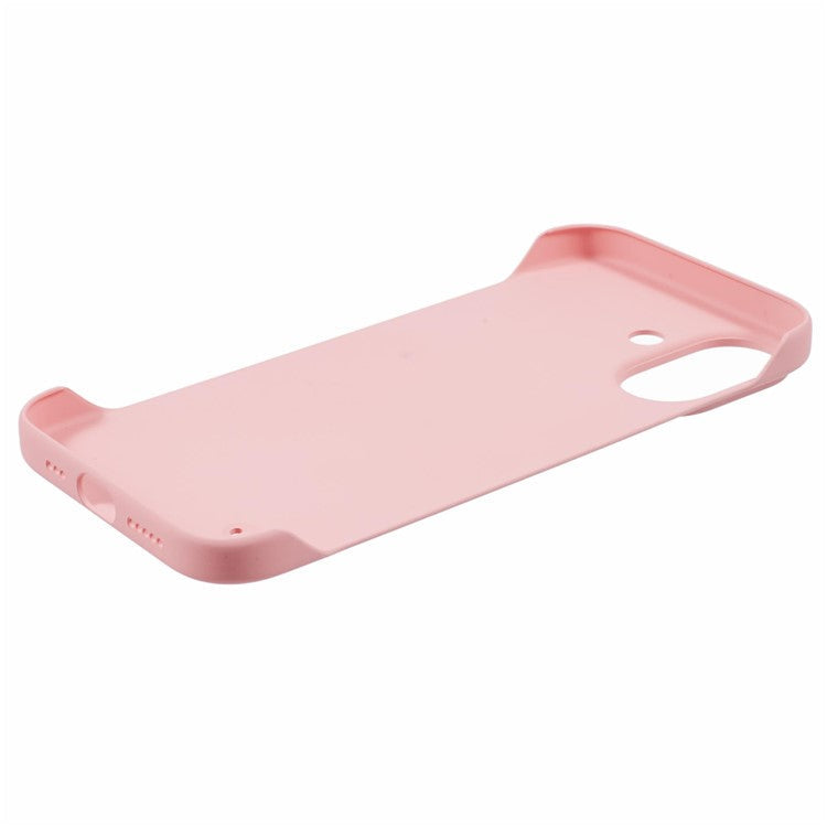 For iPhone 16 Case Hard PC Skin-Touch Phone Cover Frameless Breathable Cooling - Pink