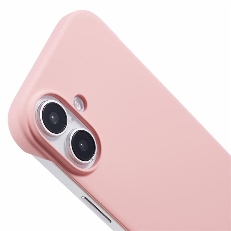 For iPhone 16 Case Hard PC Skin-Touch Phone Cover Frameless Breathable Cooling - Pink