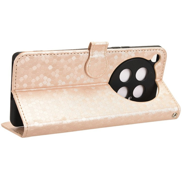 For Infinix Zero 40 4G X6860 Wallet Case Dot Pattern Imprint PU Leather Phone Cover - Rose Gold