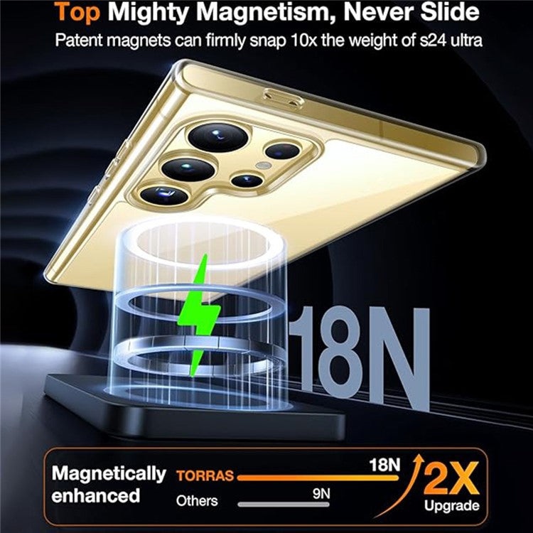 TORRAS For Samsung Galaxy S24 Ultra Case Compatible with MagSafe TPU Phone Cover, Transparent