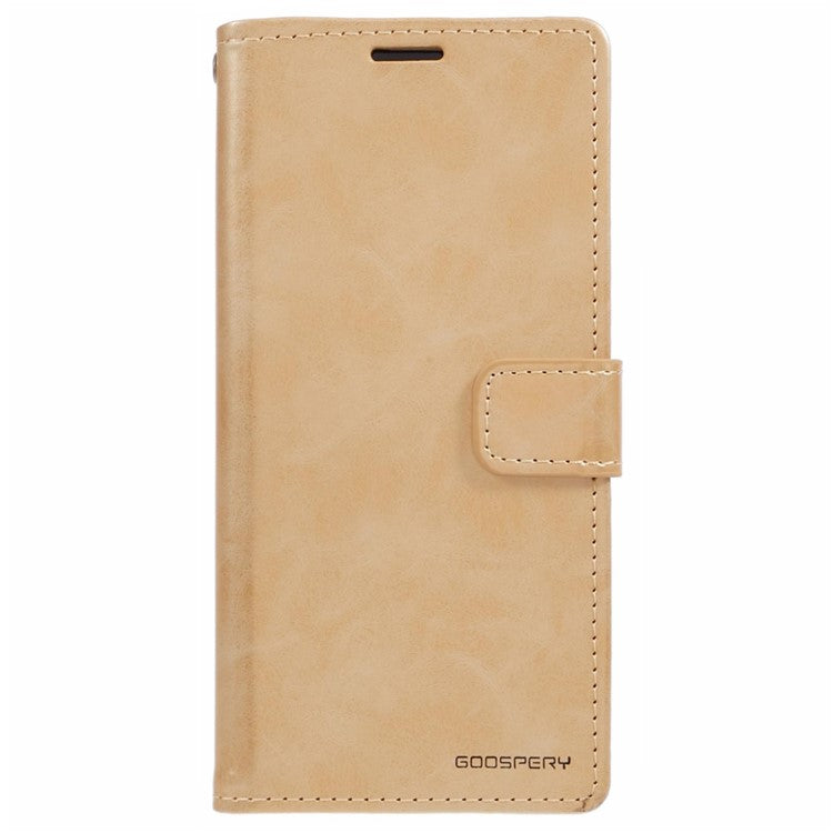 MERCURY GOOSPERY Blue Moon For iPhone 16 Pro Case Stand Full Protection Leather Phone Cover - Gold