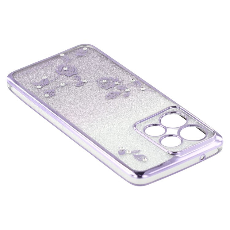 KADEM For Motorola Edge 50 Neo 5G / Moto S50 5G / Thinkphone 25 5G Case Flower TPU Flexible Gradient Phone Cover - Purple