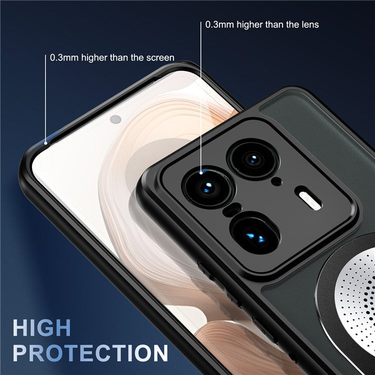 For Motorola Moto X50 Ultra 5G / Edge 50 Ultra 5G Magnetic Case Heat Dissipation Aromatherapy Kickstand Silicone+PC Phone Cover - Black