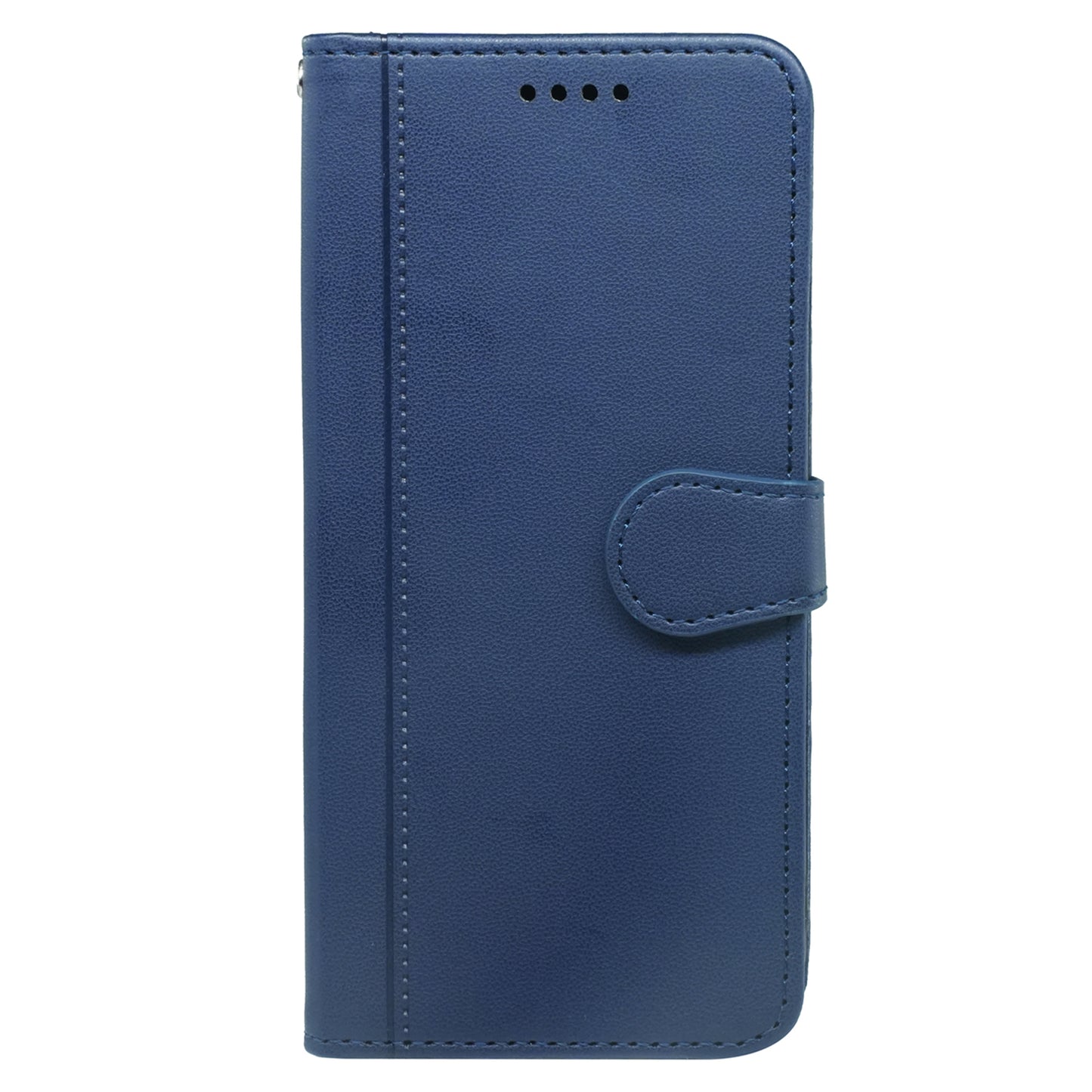 For Samsung Galaxy A06 Wallet Case Magnetic Snap Leather Phone Cover with Strap - Blue