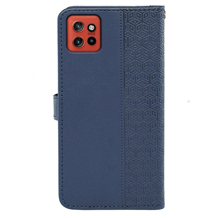 For Motorola Edge 50 Neo 5G / Moto S50 5G / Thinkphone 25 5G Wallet Phone Case Pattern Imprint Leather Flip Cover - Blue