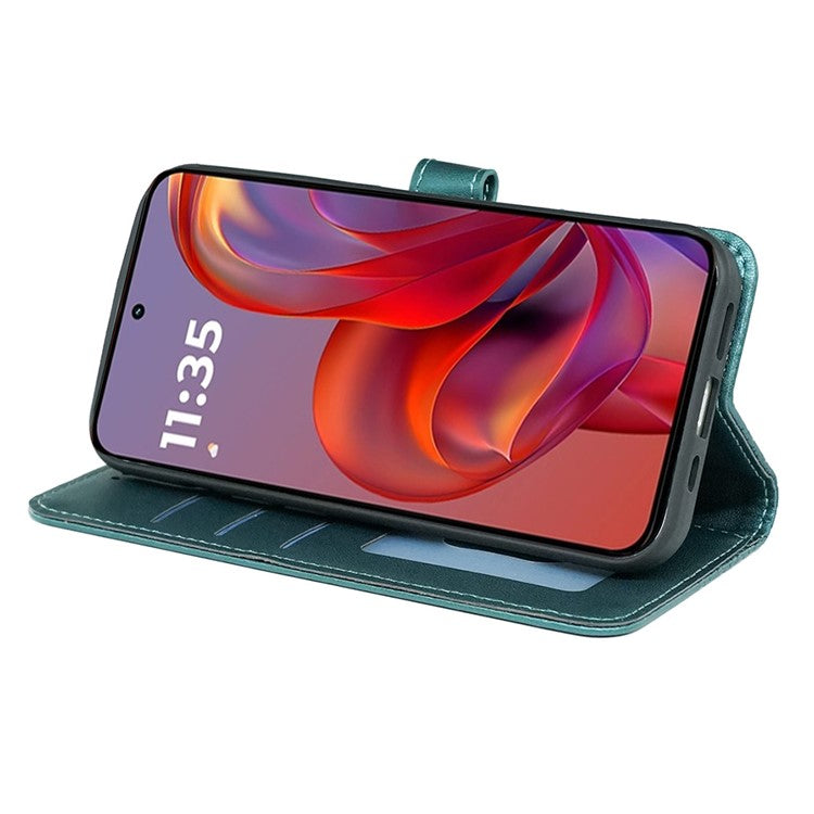 For Motorola Edge 50 Neo 5G / Moto S50 5G / Thinkphone 25 5G Wallet Phone Case Pattern Imprint Leather Flip Cover - Green