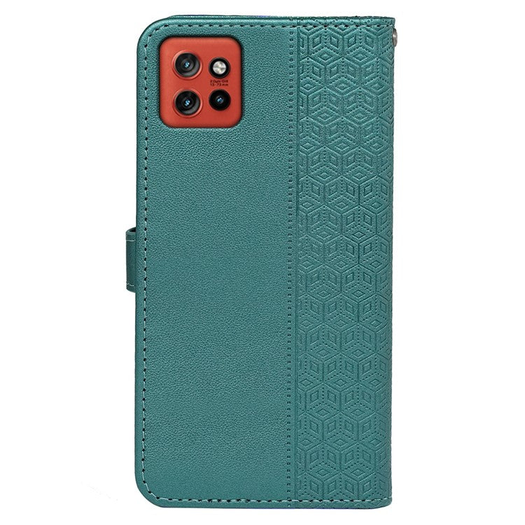 For Motorola Edge 50 Neo 5G / Moto S50 5G / Thinkphone 25 5G Wallet Phone Case Pattern Imprint Leather Flip Cover - Green