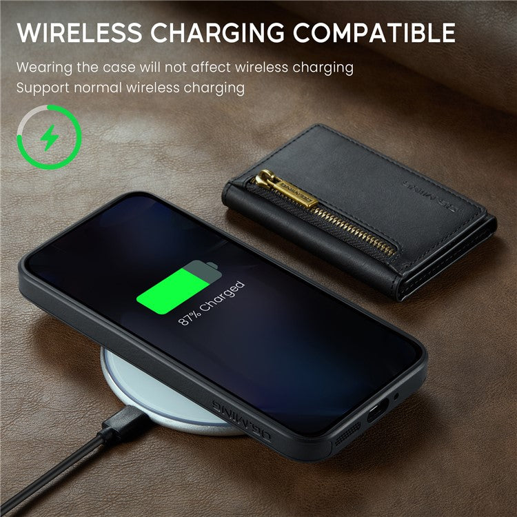 DG.MING M5 Series For Google Pixel 9 Pro XL Case Detachable Magnetic Leather Phone Cover with Card Slots - Black