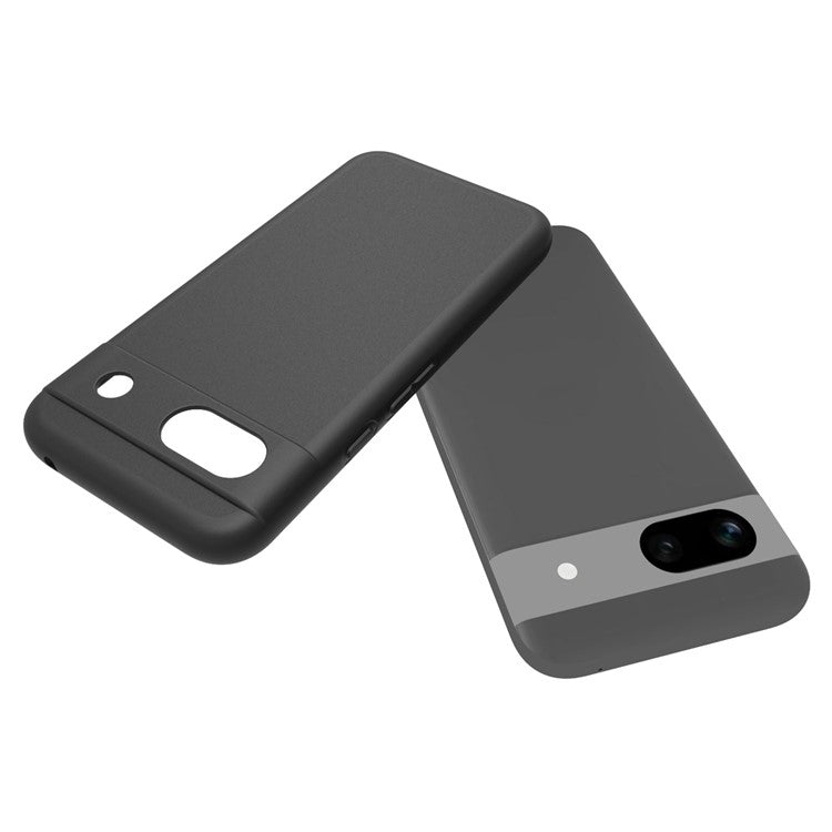 10Pcs / Pack For Google Pixel 8a Case Anti-Fingerprint Soft TPU Protective Cover - Black