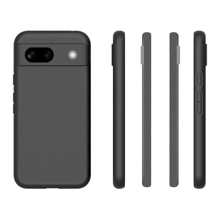 10Pcs / Pack For Google Pixel 8a Case Anti-Fingerprint Soft TPU Protective Cover - Black