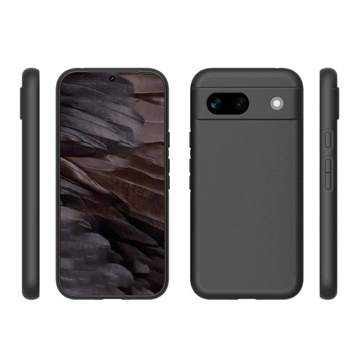 10Pcs / Pack For Google Pixel 8a Case Anti-Fingerprint Soft TPU Protective Cover - Black