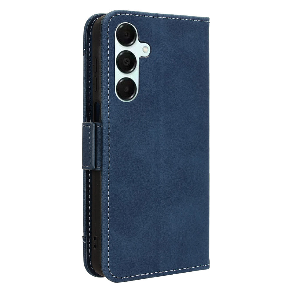 For Samsung Galaxy A16 5G / A16 4G Leather Case Phone Wallet Cover with Multiple Card Slots - Blue