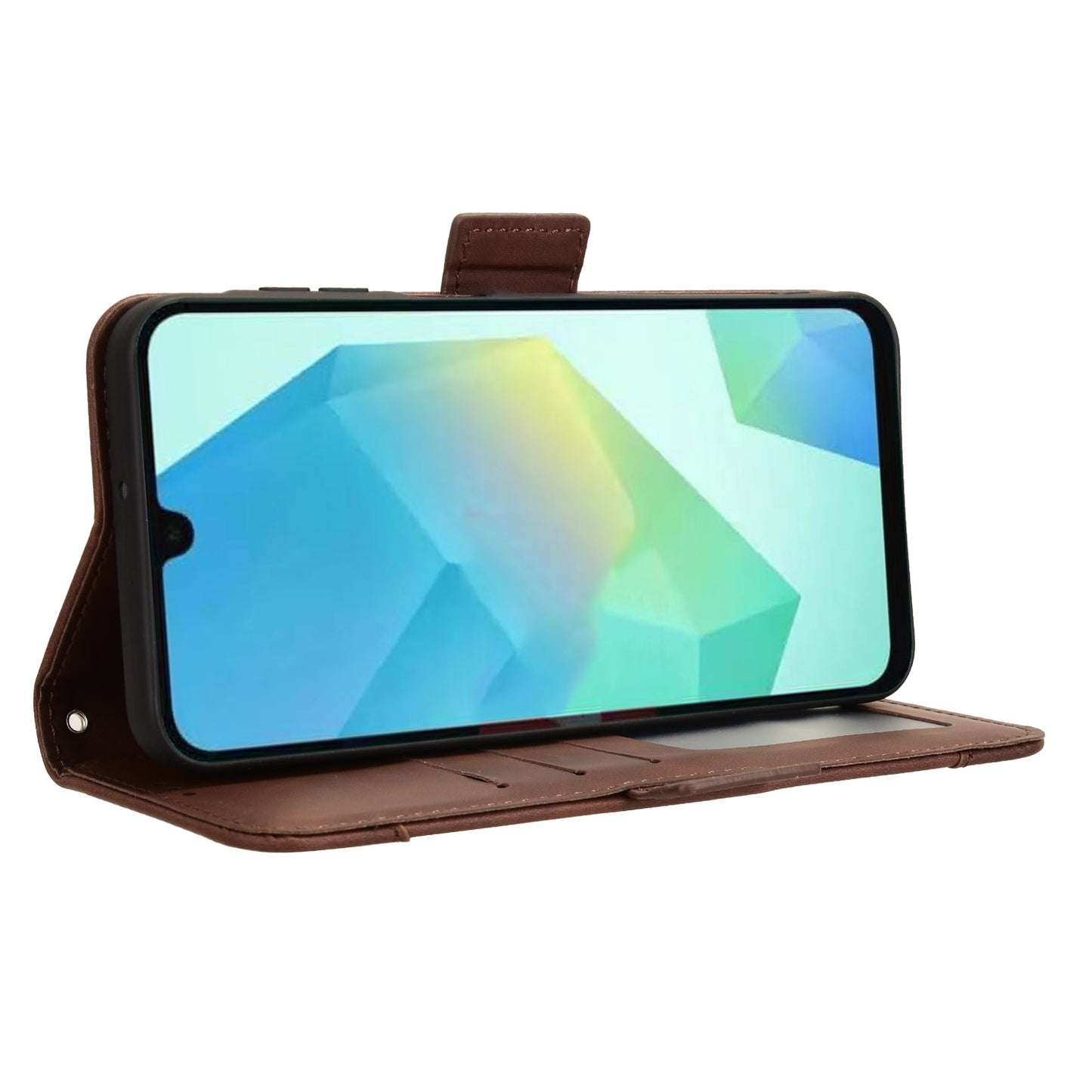 For Samsung Galaxy A16 5G / A16 4G Leather Case Phone Wallet Cover with Multiple Card Slots - Brown