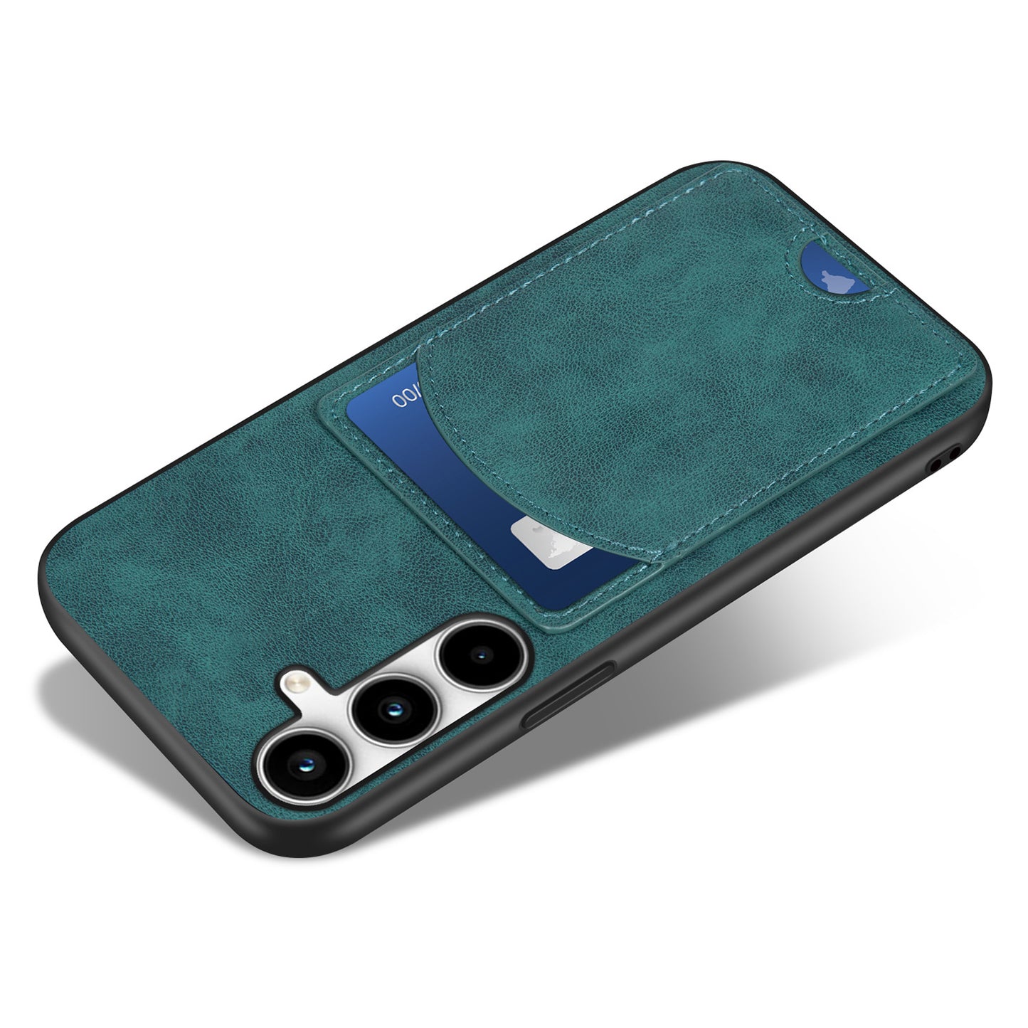 For Samsung Galaxy A16 5G / A16 4G Case Kickstand Leather Coated TPU Phone Cover with Card Slot - Red