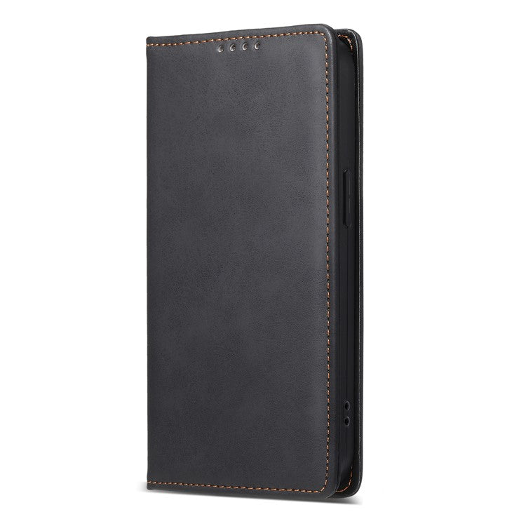 DF-05 Wallet Case For Xiaomi Poco C75 4G / Redmi 14R 5G / 14C 4G RFID Blocking PU Leather Phone Cover - Black