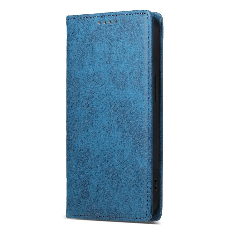 DF-05 Wallet Case For Xiaomi Poco C75 4G / Redmi 14R 5G / 14C 4G RFID Blocking PU Leather Phone Cover - Blue