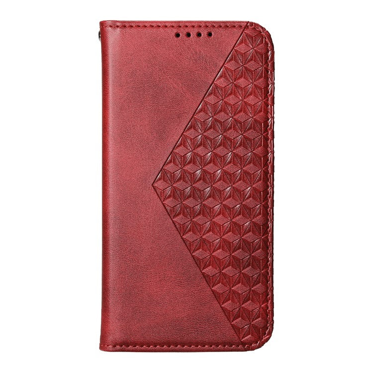 Phone Case For Xiaomi Poco C75 4G / Redmi 14R 5G / 14C 4G Calf Texture PU Leather Phone Cover with Wallet - Red