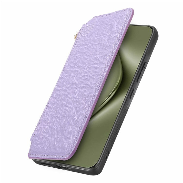 CASENEO For Huawei Pura 70 Ultra Case Cross Texture Leather Detachable Magnetic Phone Cover - Purple