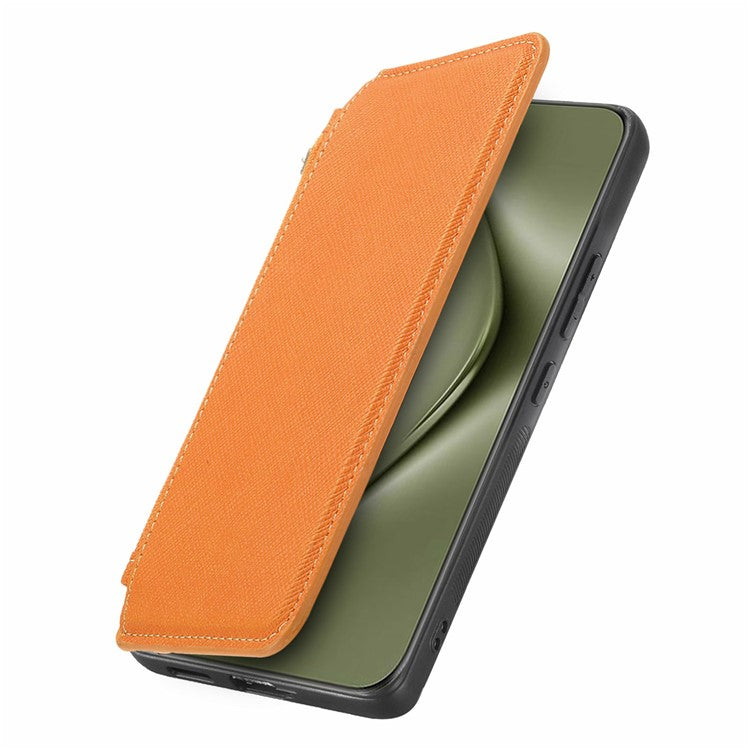 CASENEO For Huawei Pura 70 Ultra Case Cross Texture Leather Detachable Magnetic Phone Cover - Yellow