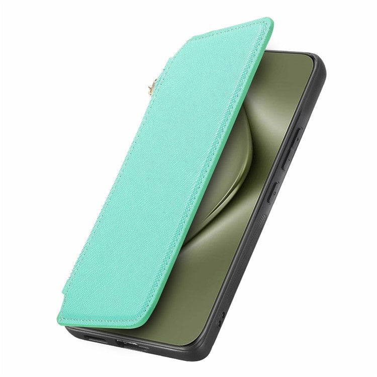 CASENEO For Huawei Pura 70 Ultra Case Cross Texture Leather Detachable Magnetic Phone Cover - Green
