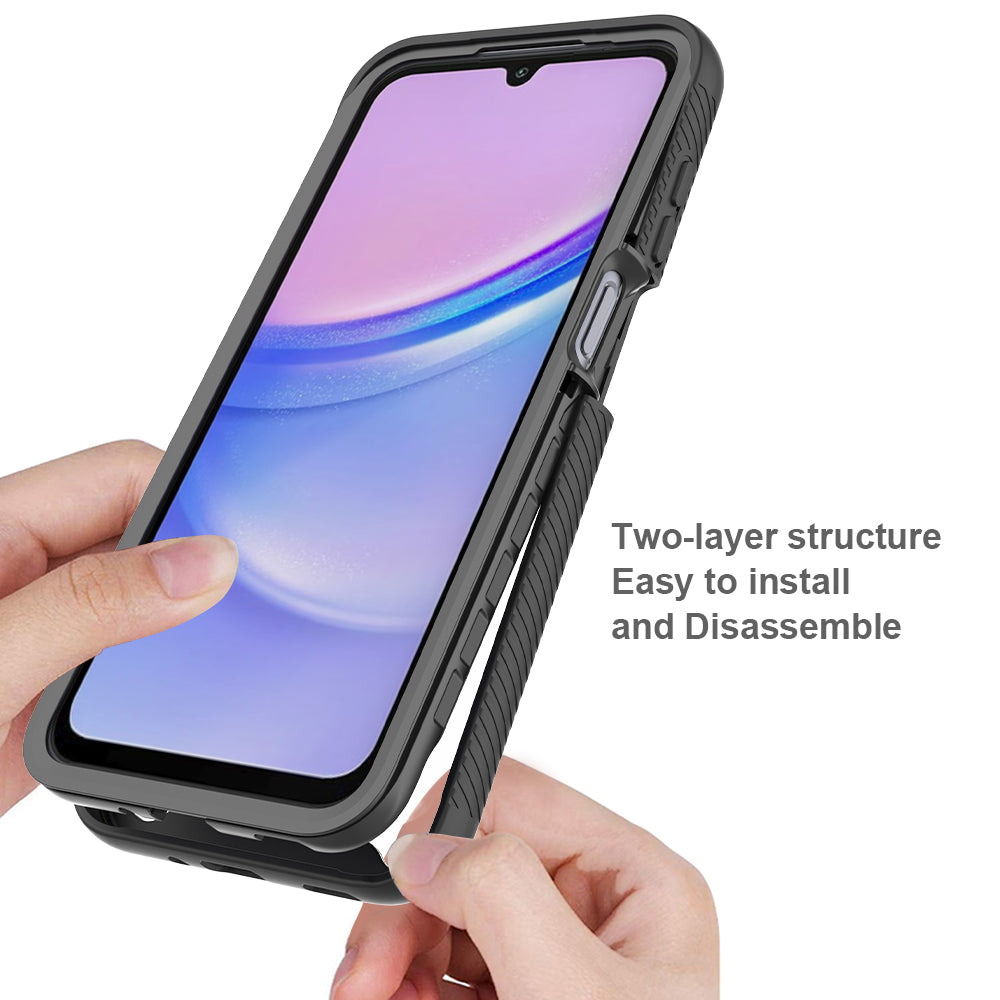 For Samsung Galaxy A16 5G / A16 4G Case Anti-Drop 2-in-1 PC+TPU Phone Cover - Purple