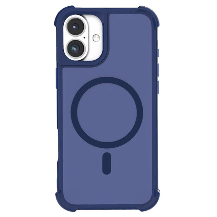 For iPhone 16 Case Compatble with MagSafe Skin-Touch TPU+PC Phone Cover - Blue