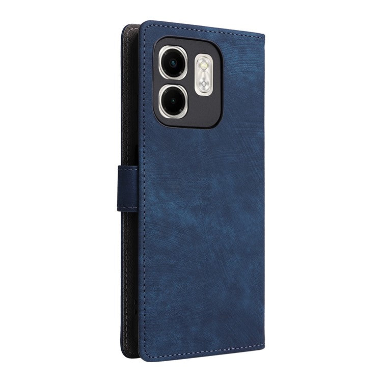 For Infinix Smart 9 4G X6532 / Hot 50i 4G X6531 Wallet Case RFID Blocking PU Leather Cover Stand View - Blue