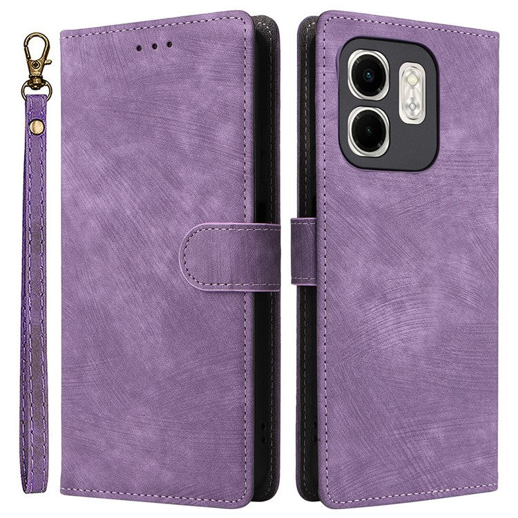 For Infinix Smart 9 4G X6532 / Hot 50i 4G X6531 Wallet Case RFID Blocking PU Leather Cover Stand View - Purple