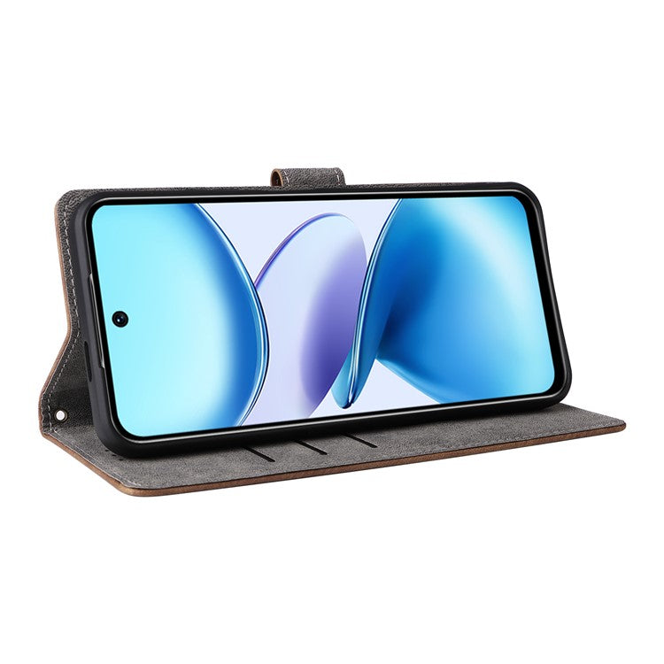 For Infinix Smart 9 4G X6532 / Hot 50i 4G X6531 Wallet Case RFID Blocking PU Leather Cover Stand View - Brown