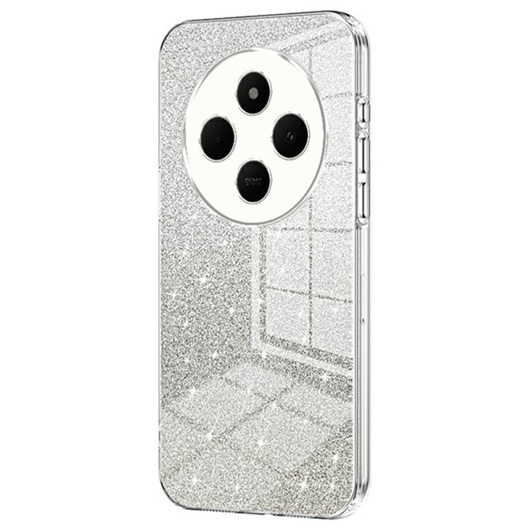 For Xiaomi Poco C75 4G / Redmi 14R 5G / 14C 4G Case Electroplating Gradient Glitter TPU Phone Cover - Transparent