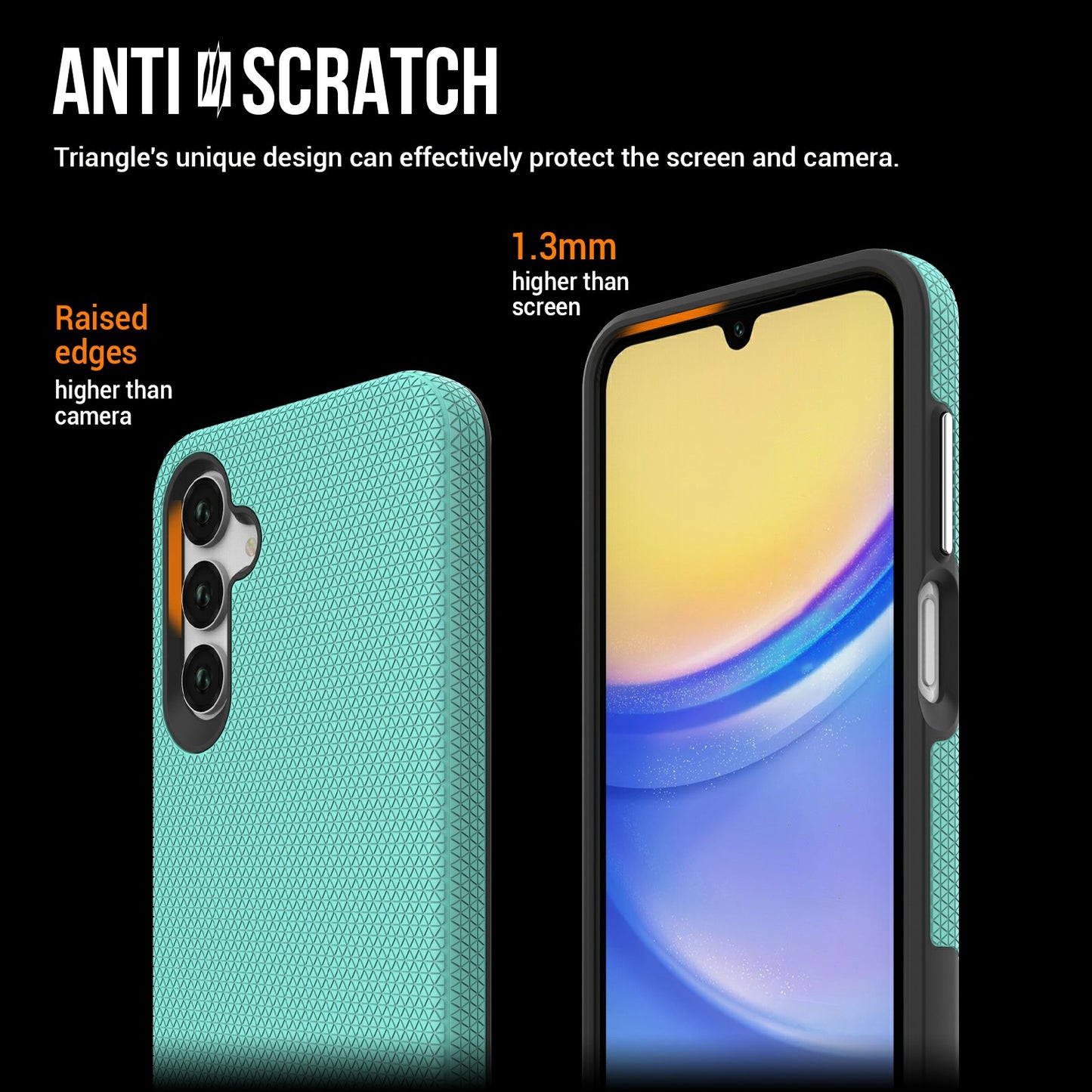 For Samsung Galaxy A16 5G / A16 4G Case TPU+PC Four Corner Anti-Drop Phone Cover - Mint Green