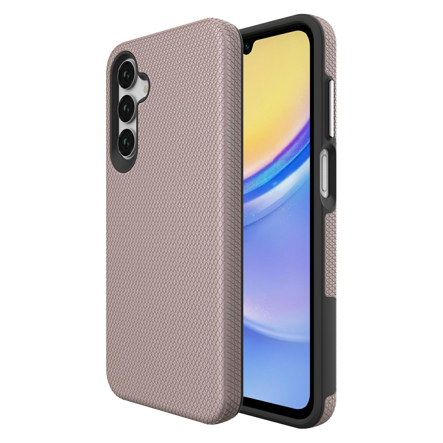 For Samsung Galaxy A16 5G / A16 4G Case TPU+PC Four Corner Anti-Drop Phone Cover - Rose Gold